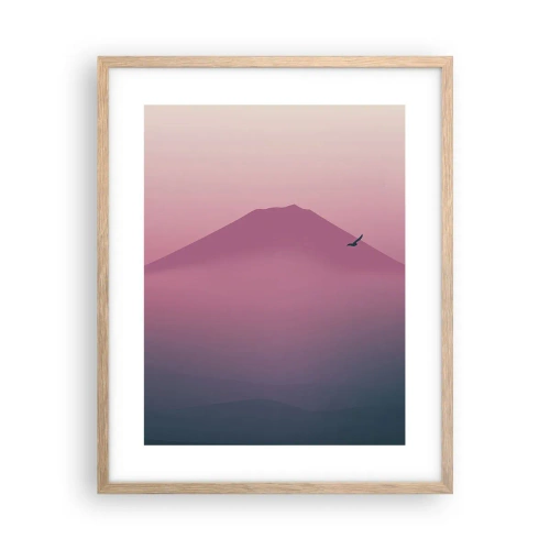 Póster en marco roble claro - Sobre las nubes - 40x50 cm