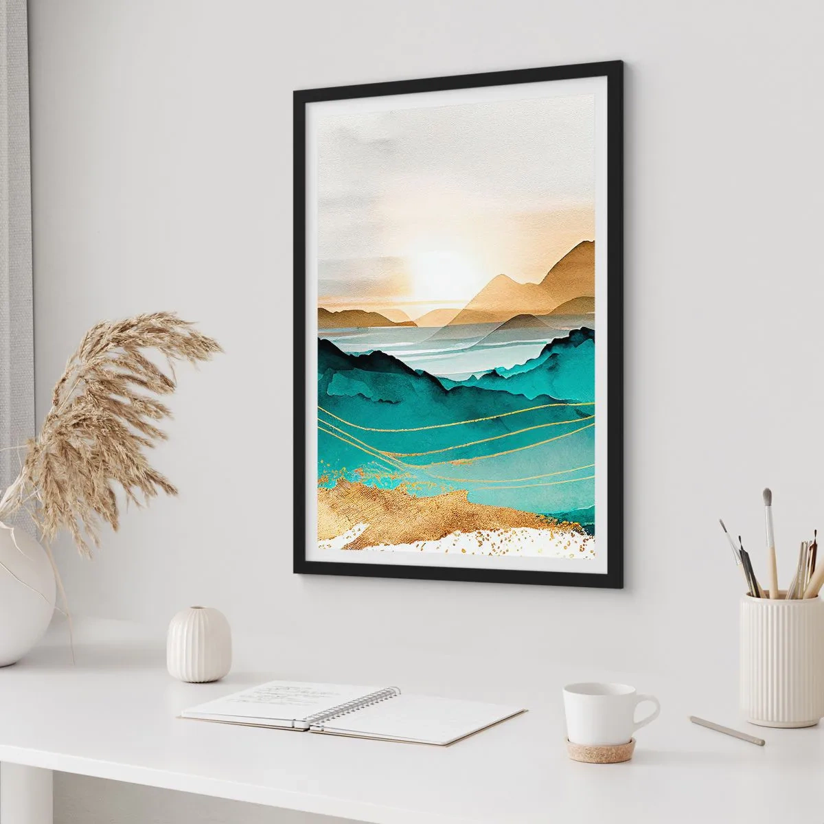 Póster en marco negro - Al borde de la abstracción - paisaje - 61x91 cm
