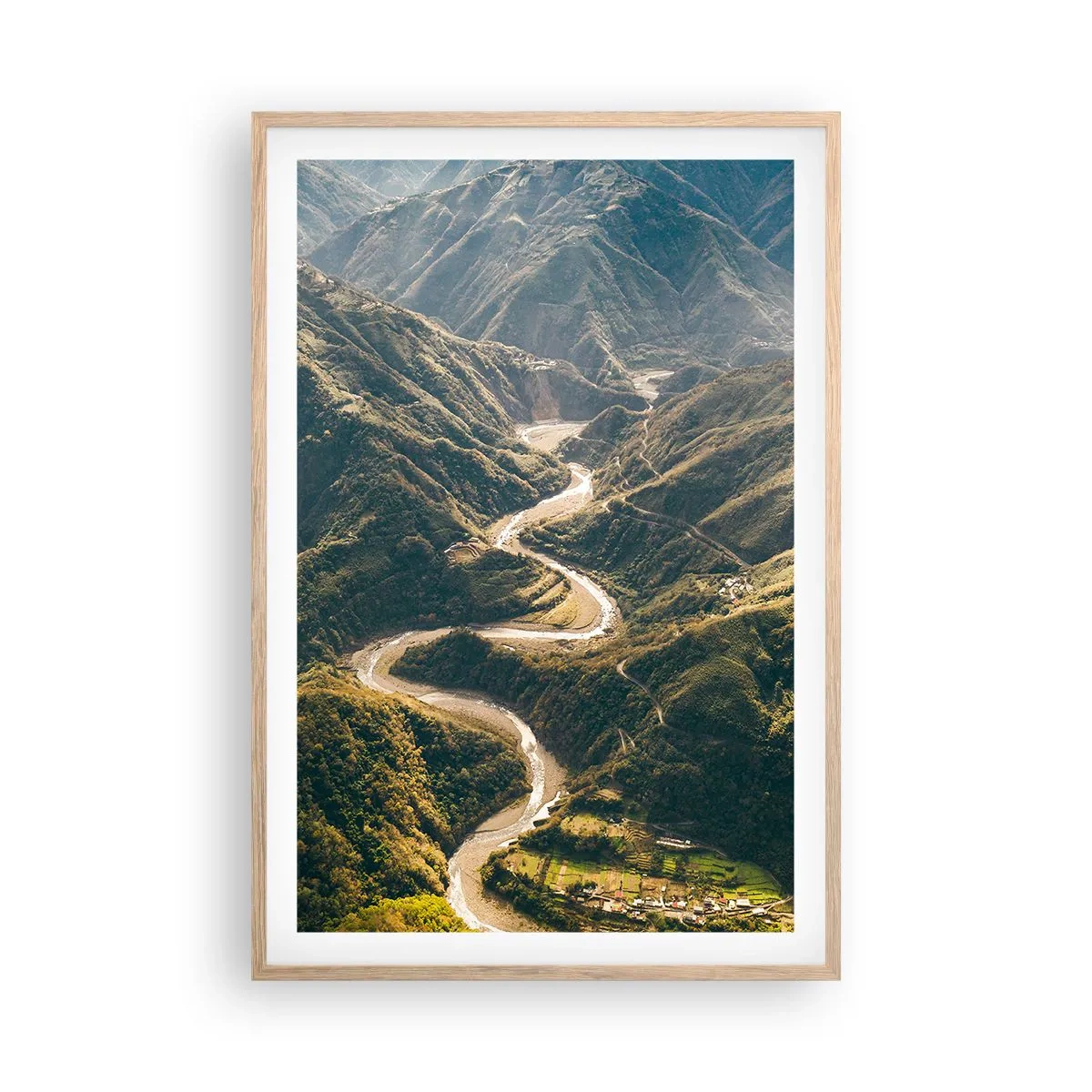 Póster en marco roble claro - Directamente desde el corazón de las montañas - 61x91 cm