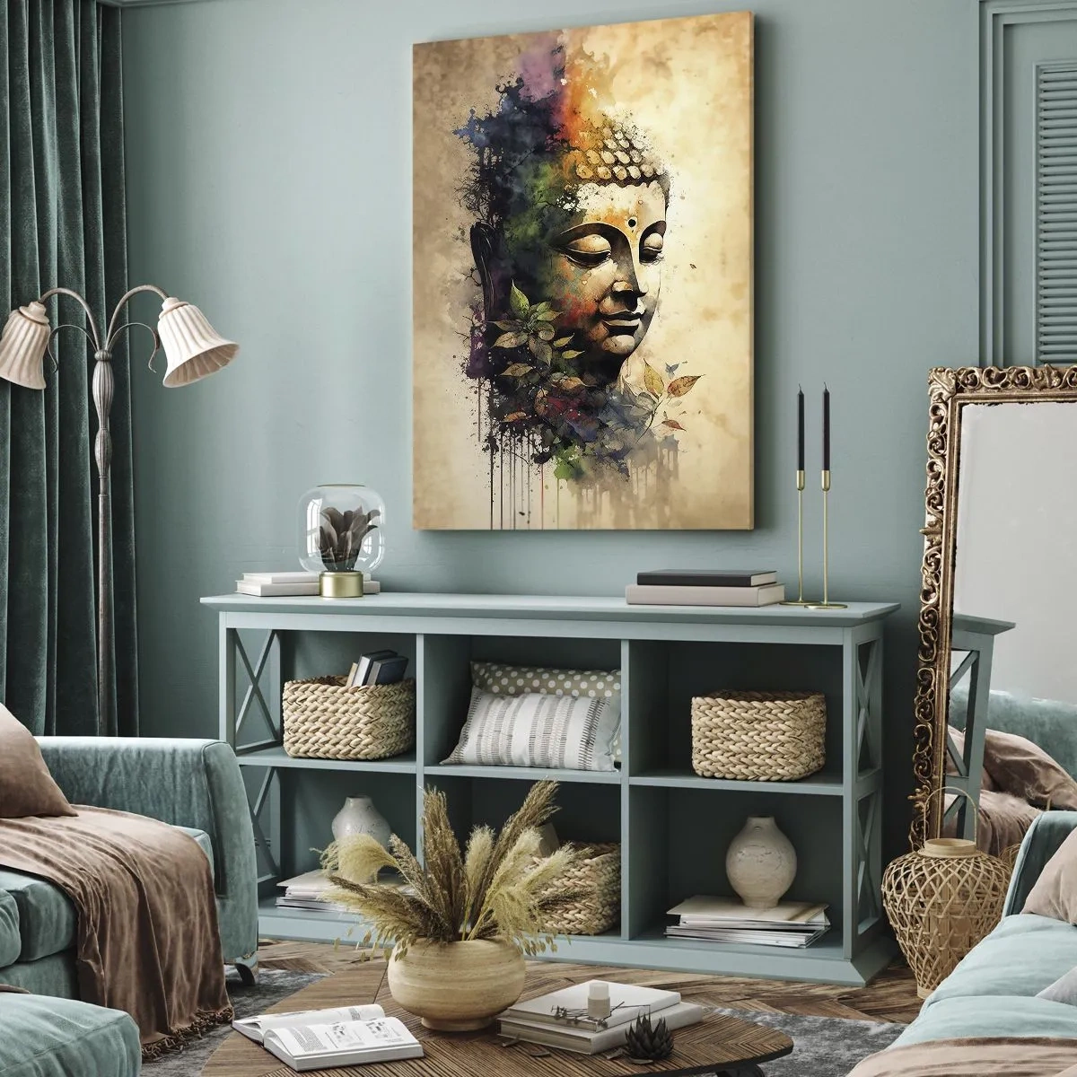 Cuadro sobre lienzo - Impresión de Imagen - Namaste - 55x100 cm