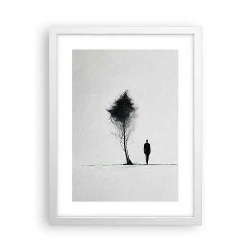 Póster en marco blanco - Todos deambulamos alguna vez - 30x40 cm