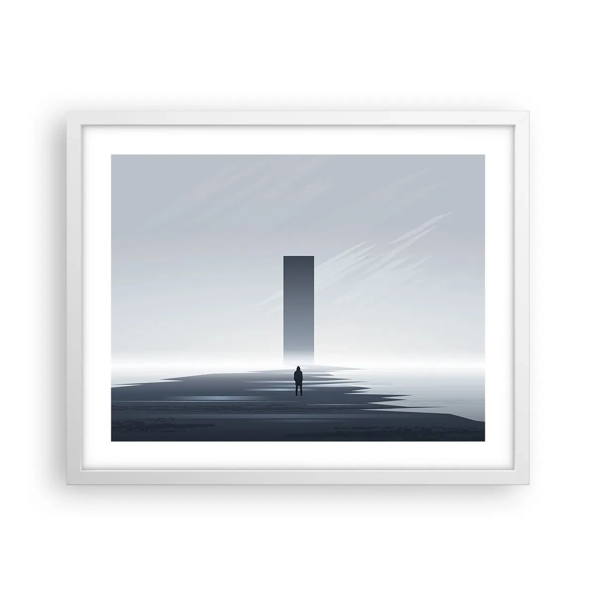 Póster en marco blanco - ¿Oportunidad o amenaza? - 50x40 cm