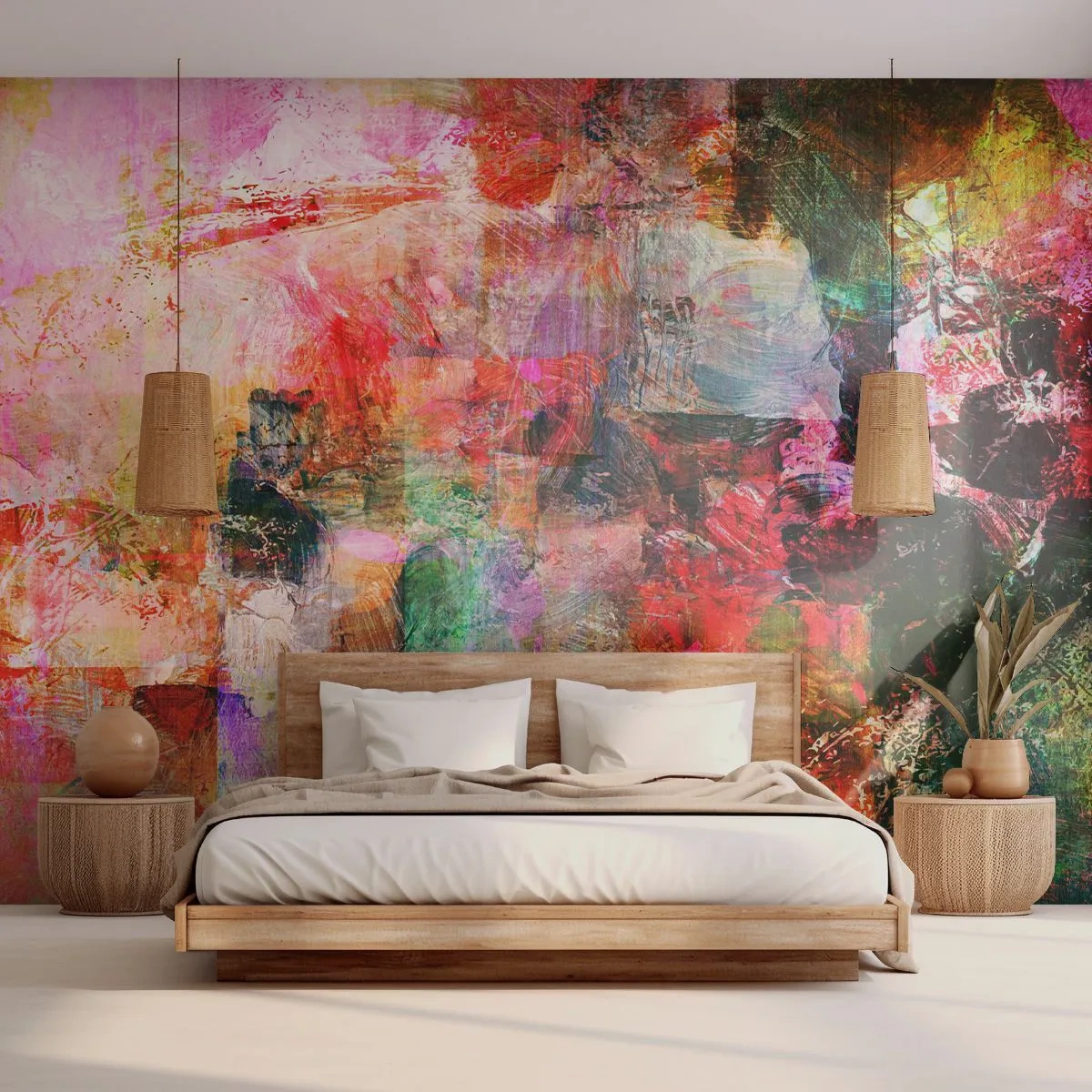 Fotomural Autadhesivo Deluxe Sticker - Un viaje a través del rosa - Abstracción, Pedazo, Gráficos - 250x175 cm