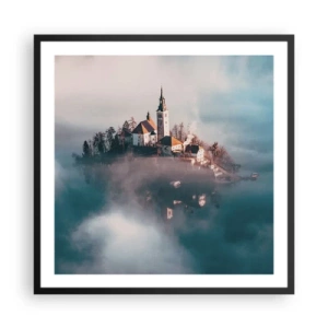Póster en marco negro - Isla de los sueños - 60x60 cm