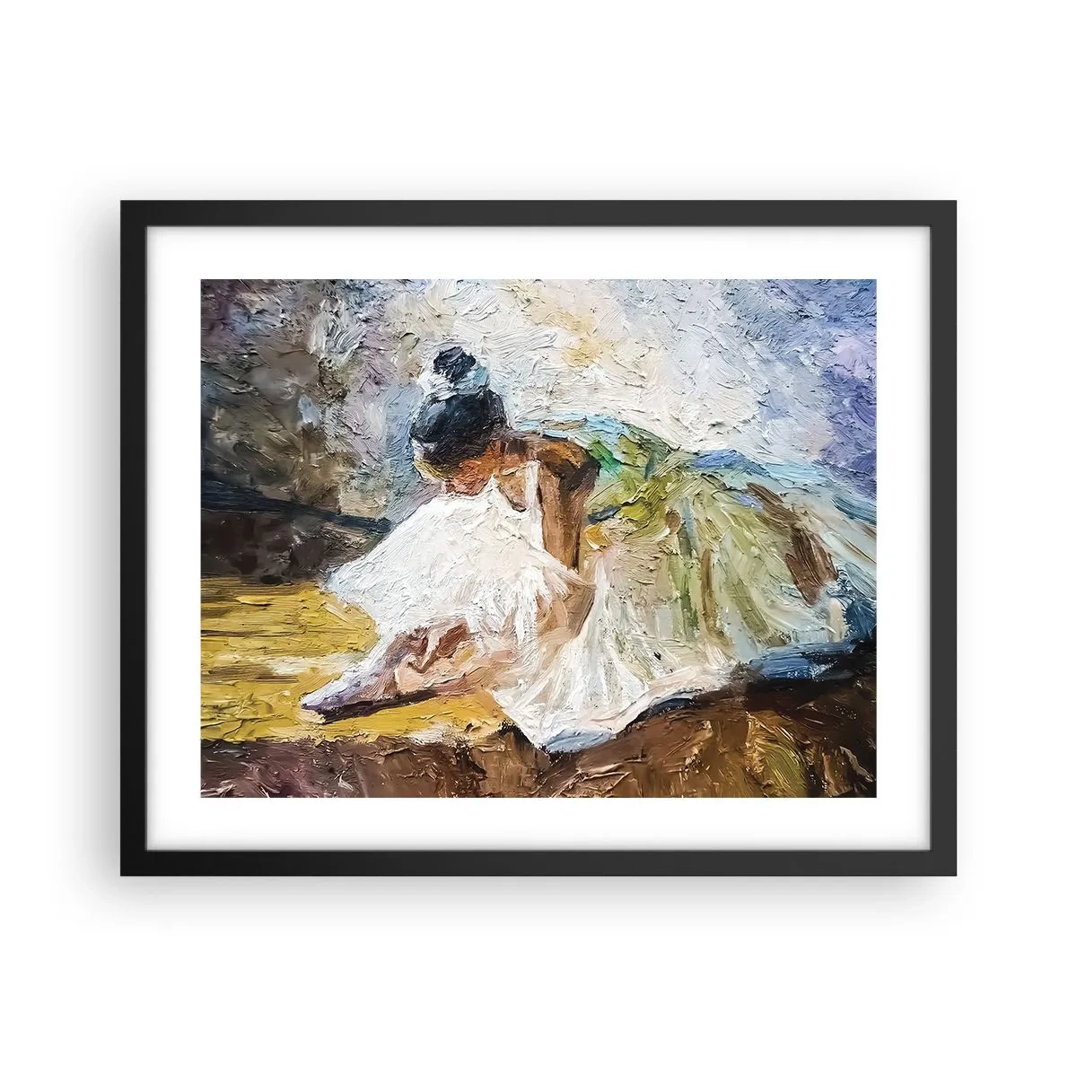 Póster en marco negro - De un cuadro de Degas - 50x40 cm