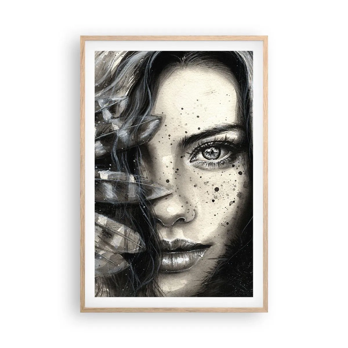 Póster en marco roble claro - Belleza salvaje - 61x91 cm