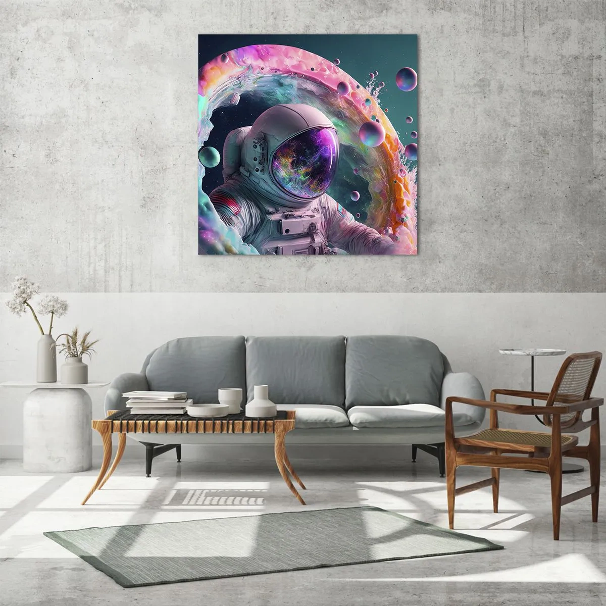 Cuadro sobre vidrio - Impresiones sobre Vidrio - Puerta estelar - 60x60 cm