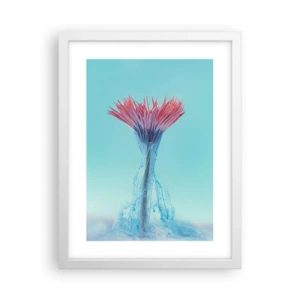 Póster en marco blanco - En un abrazo vigorizante - 30x40 cm