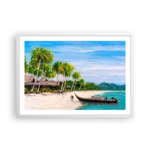 Póster en marco blanco - Un sueño exótico - 70x50 cm