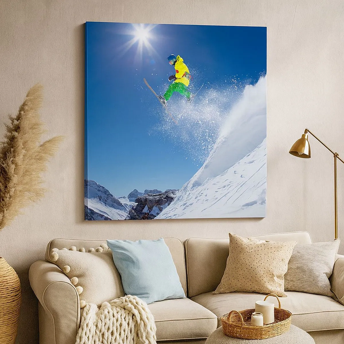 Cuadro sobre lienzo - Impresión de Imagen - Bailando con las montañas - 30x30 cm