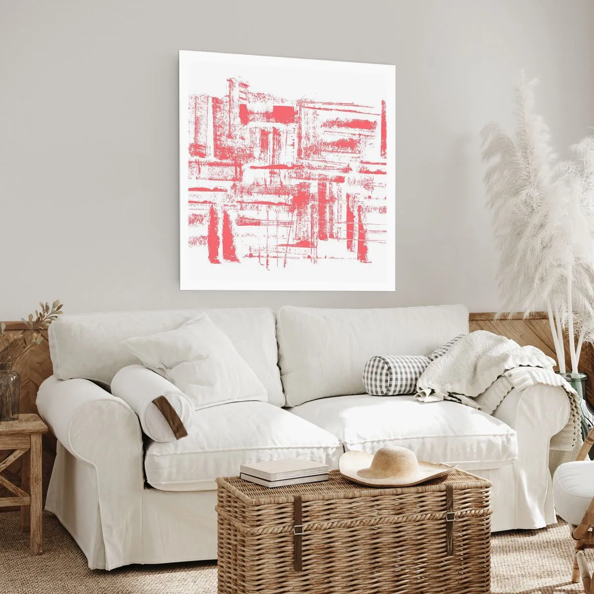 Póster - Ciudad roja - 60x60 cm