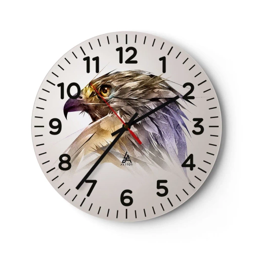 Reloj de pared - Reloj de vidrio - Retrato de un guerrero - 30x30 cm