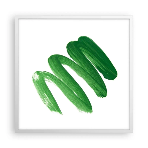 Póster en marco blanco - Una broma verde - 60x60 cm