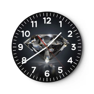 Reloj de pared - Reloj de vidrio - Riqueza y belleza - 40x40 cm