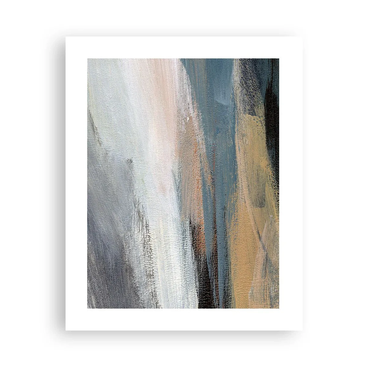 Póster - Abstracción: paisaje nórdico - 40x50 cm