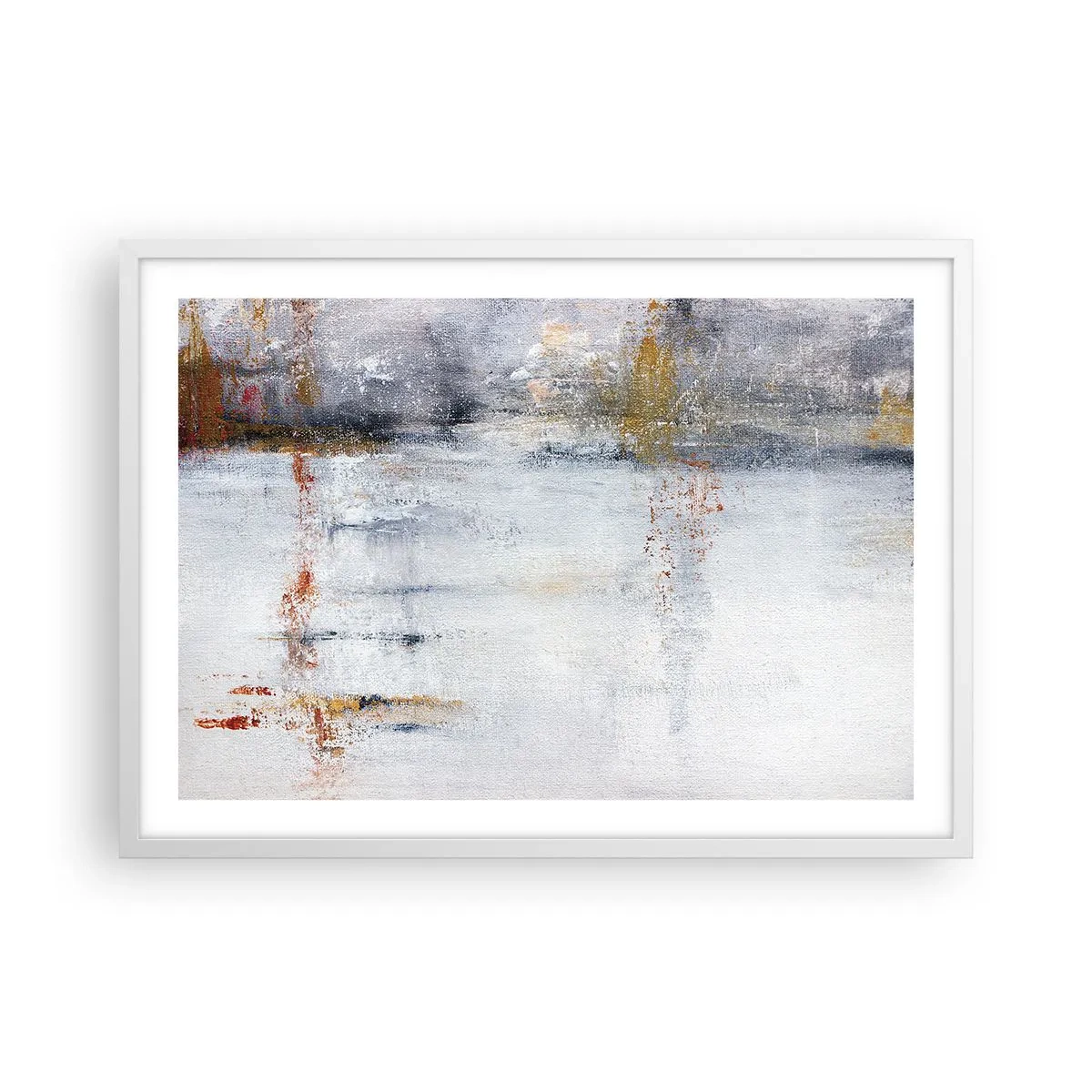 Póster en marco blanco - Tras una cortina de aire - 70x50 cm