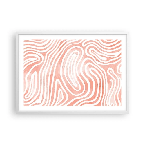 Póster en marco blanco - En un laberinto de coral - 70x50 cm