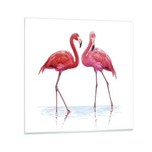 Cuadro sobre vidrio - Impresiones sobre Vidrio - Cita rosada - 40x40 cm