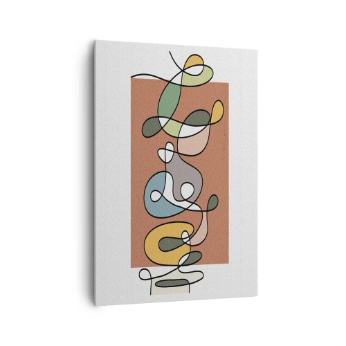 Cuadro sobre lienzo - Impresión de Imagen - Abstracción: una maraña de colores - 70x100 cm