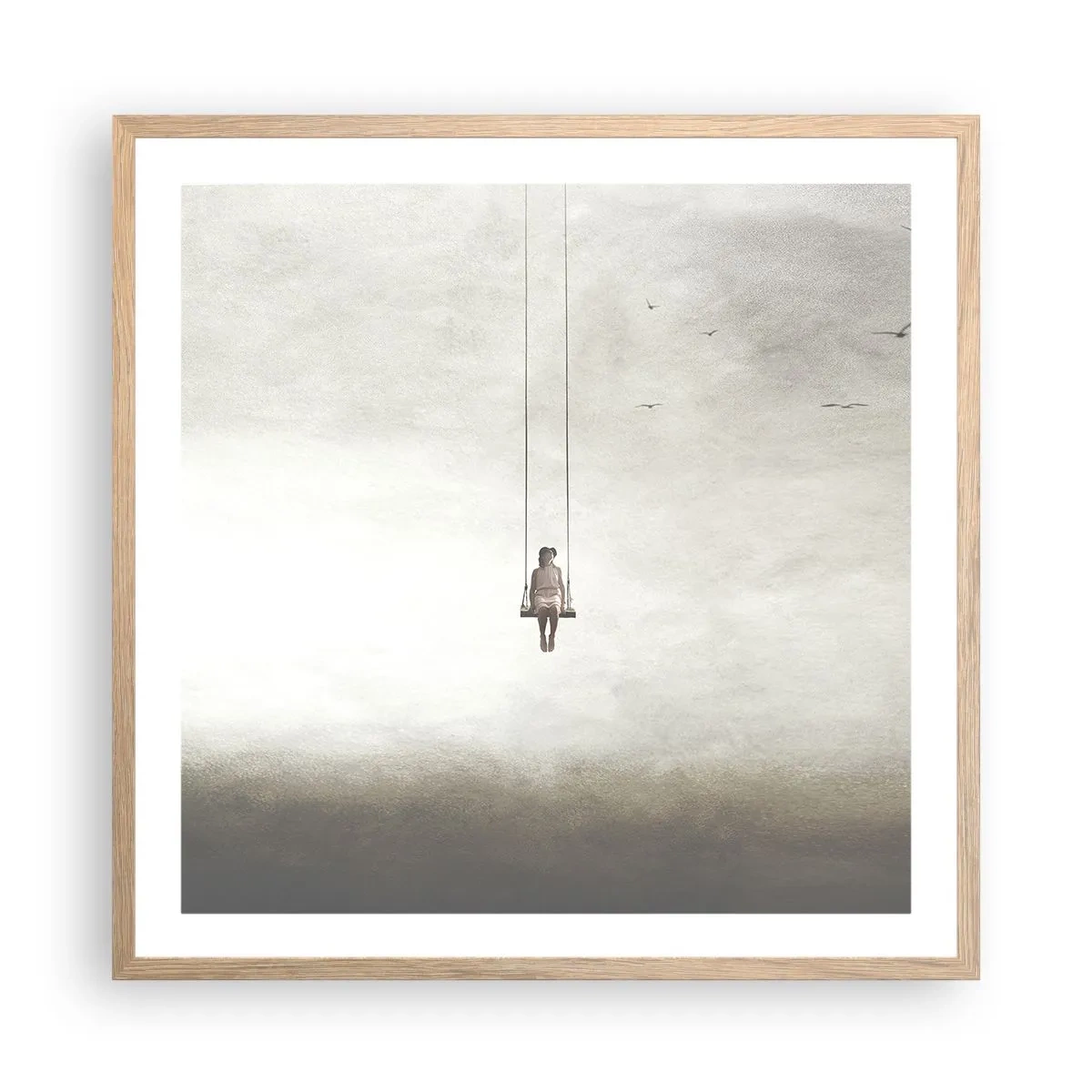 Póster en marco roble claro - El niño que llevamos dentro - 60x60 cm