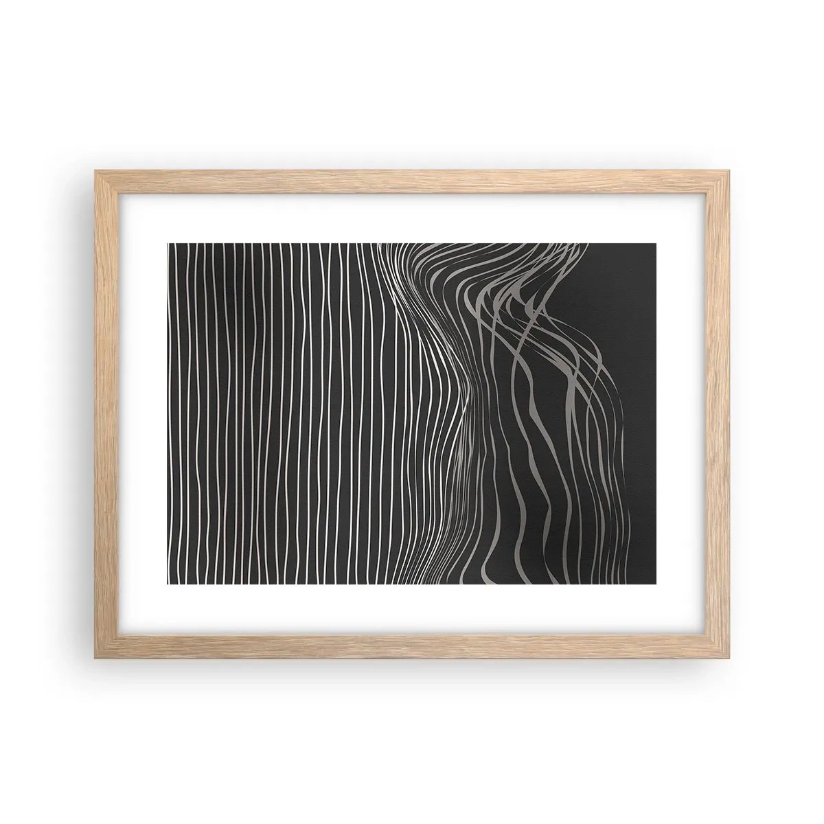 Póster en marco roble claro - Ritmo y acento - 40x30 cm