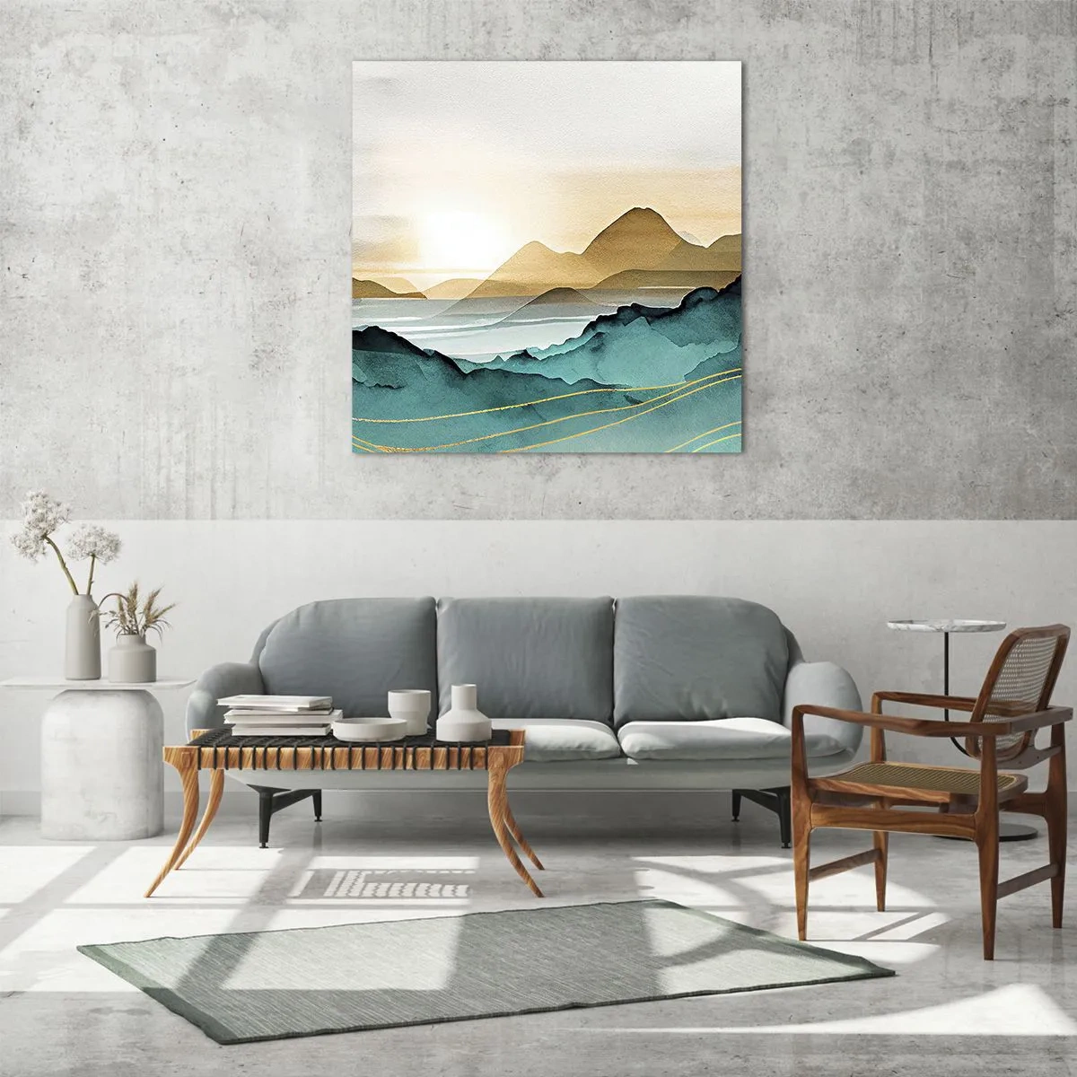 Cuadro sobre vidrio - Impresiones sobre Vidrio - Al borde de la abstracción - paisaje - 30x30 cm