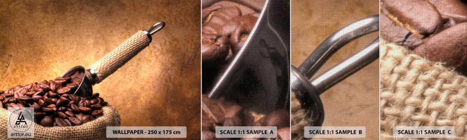 Muestra de fotomural Premium Canvas - En la fuente del sabor - Gastronomía, Café, Aroma - 100x30 cm