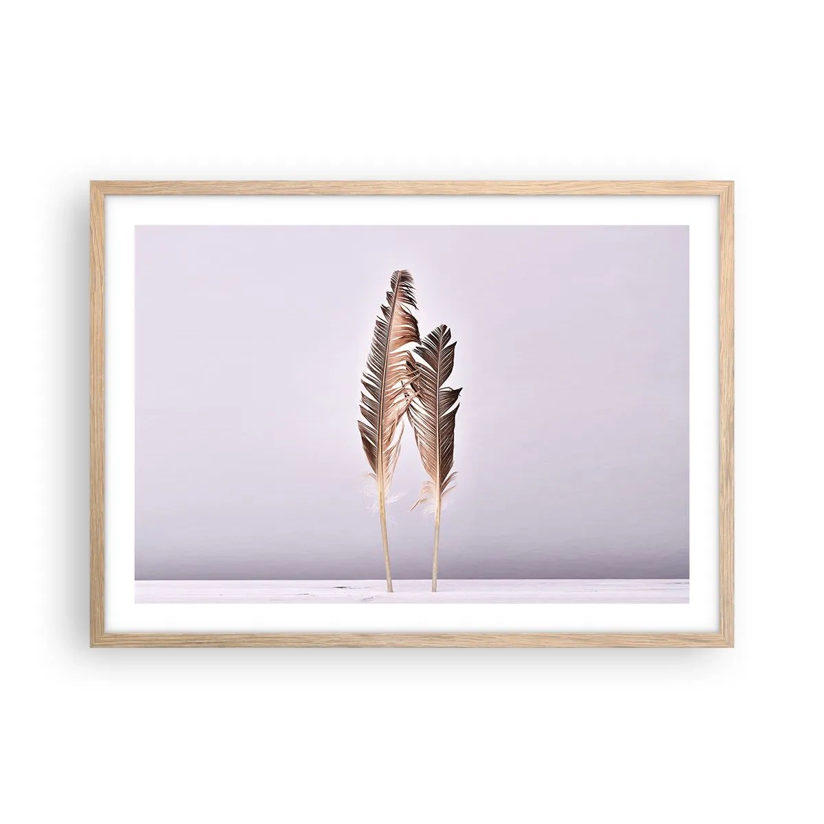 Póster en marco roble claro - Contra la nada - 70x50 cm