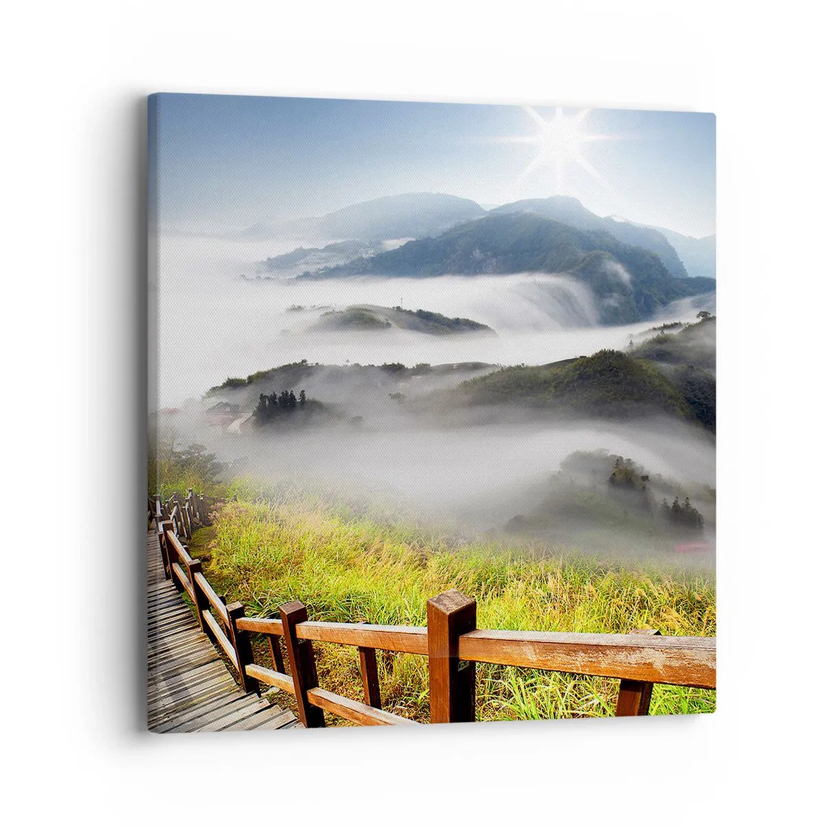 Cuadro sobre lienzo - Impresión de Imagen - Tejido de resplandor y niebla - 40x40 cm