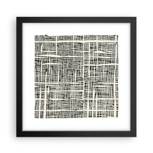 Póster en marco negro - Composición del tejido - 30x30 cm