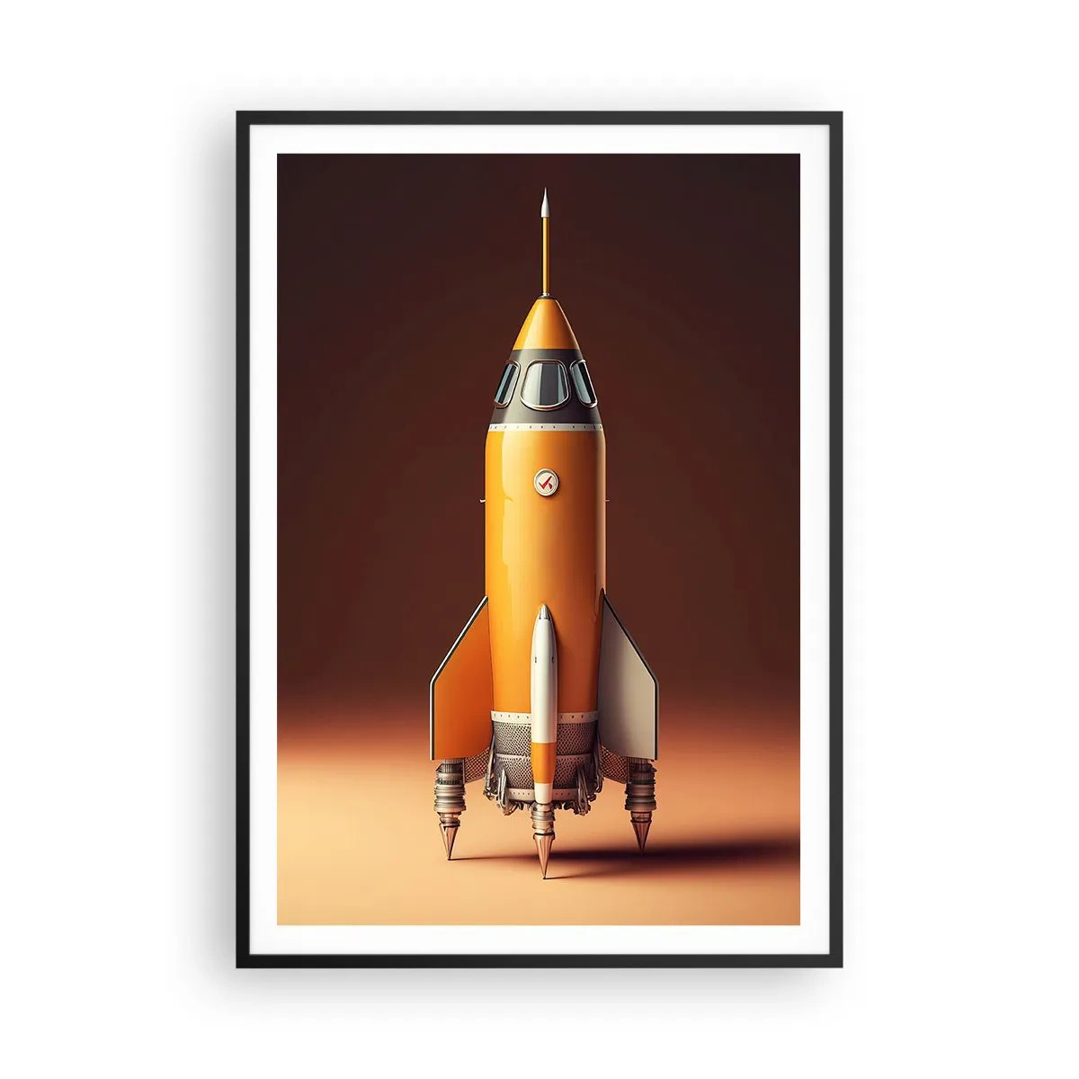 Póster en marco negro - Comienza con un sueño - 70x100 cm