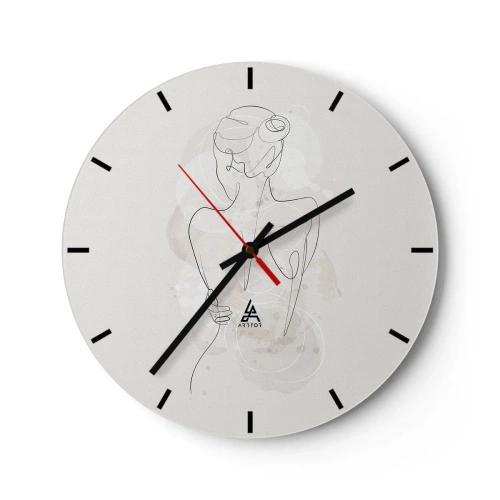 Reloj de pared - Reloj de vidrio - Como un cuerpo sensible - 40x40 cm