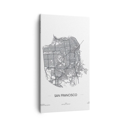 Cuadro sobre lienzo - Impresión de Imagen - Anatomía de San Francisco - 45x80 cm