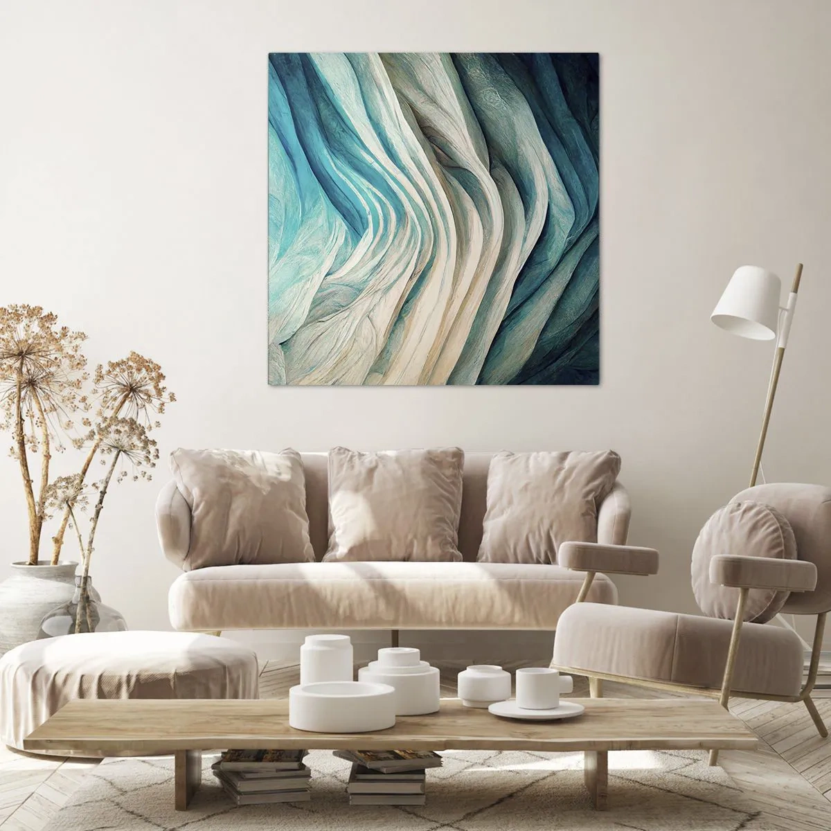 Cuadro sobre lienzo - Impresión de Imagen - Azul insaciable - 60x60 cm