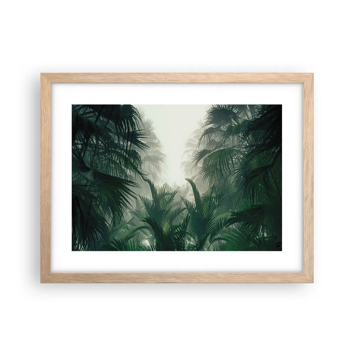 Póster en marco roble claro - Misterio tropical - 40x30 cm
