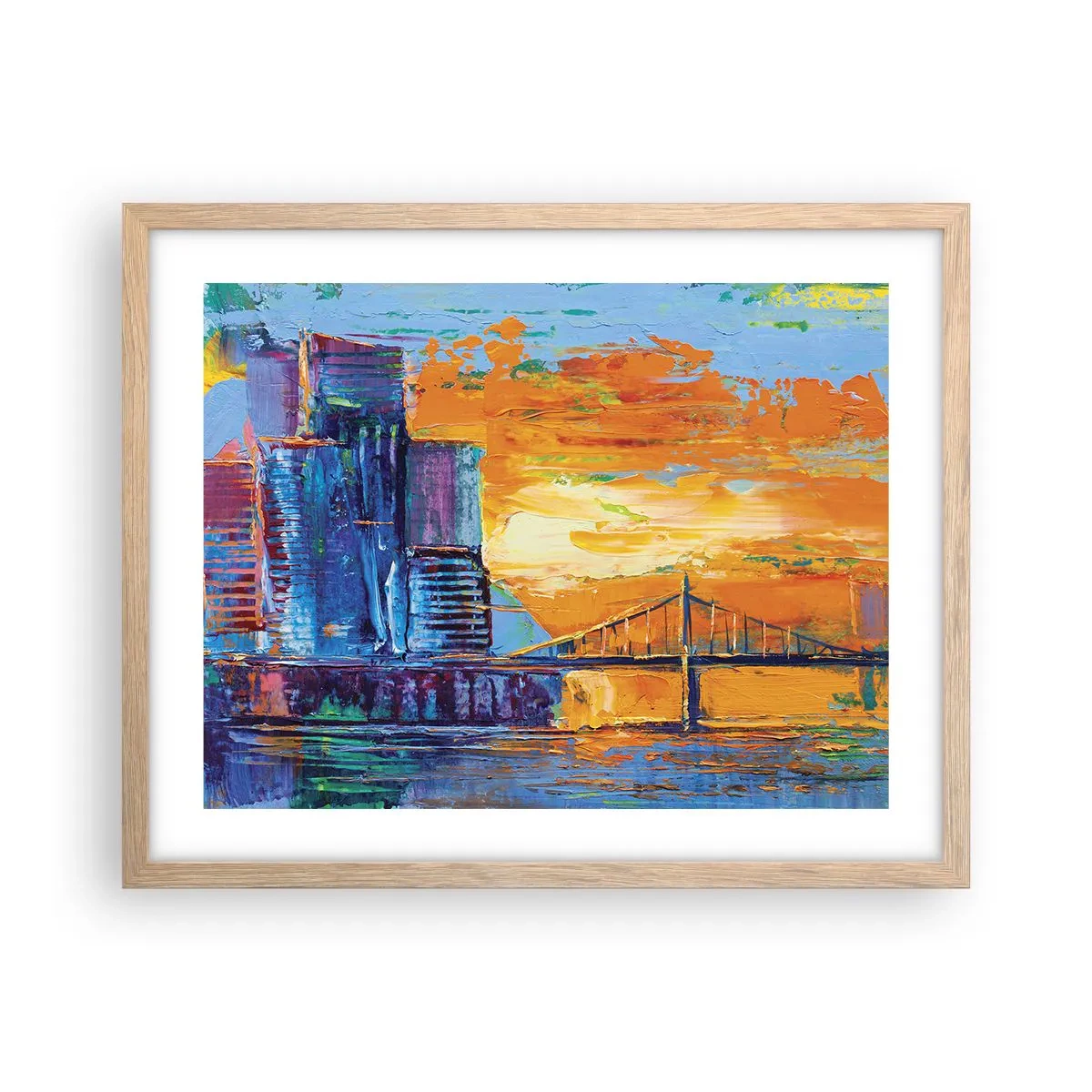 Póster en marco roble claro - Cultura y naturaleza - 50x40 cm