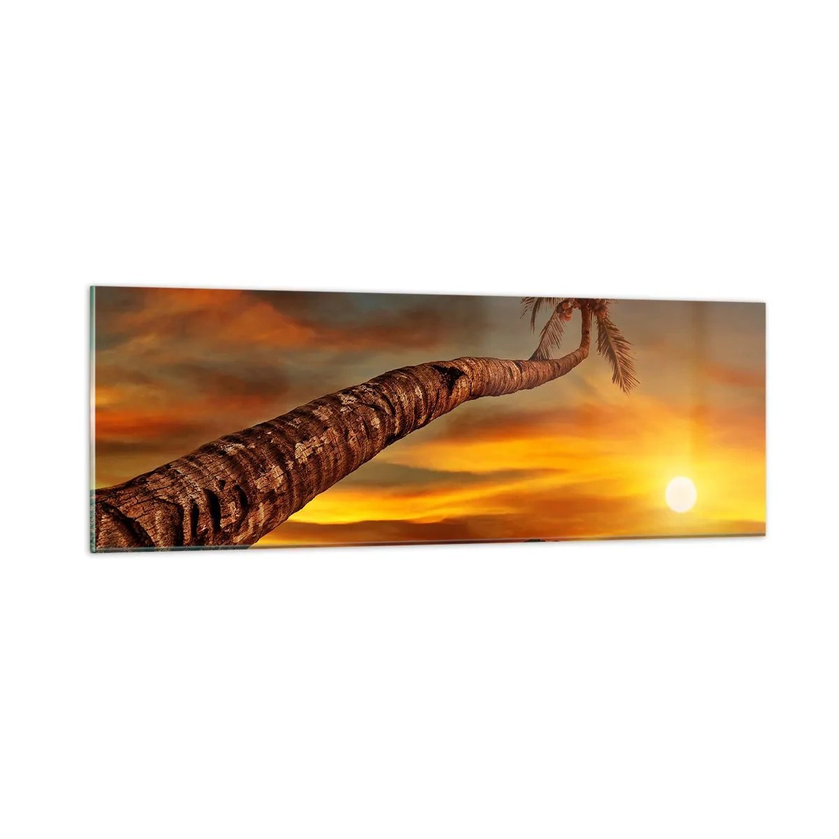 Cuadro sobre vidrio - Impresiones sobre Vidrio - Vacaciones exóticas, aventura en el Caribe - 90x30 cm