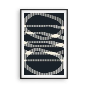 Póster en marco negro - Un intento de romper la oscuridad - 61x91 cm