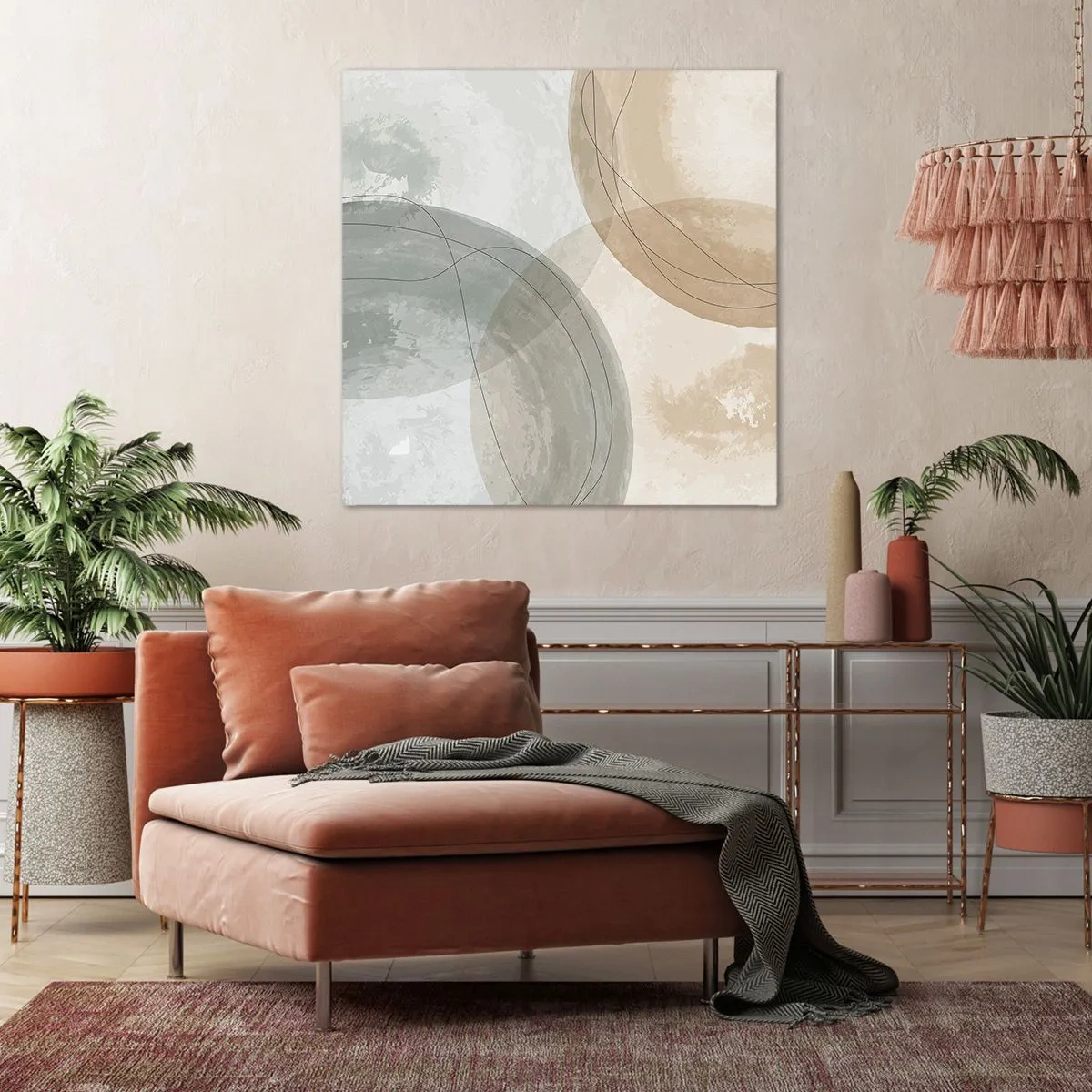 Cuadro sobre lienzo - Impresión de Imagen - Mundos que se entrecruzan - 70x70 cm