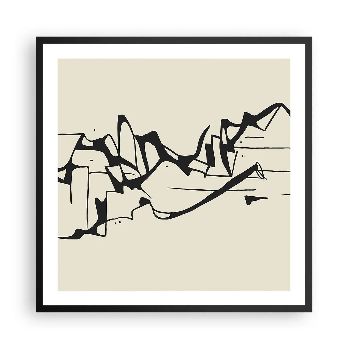 Póster en marco negro - Tal vez sea un paisaje - 60x60 cm