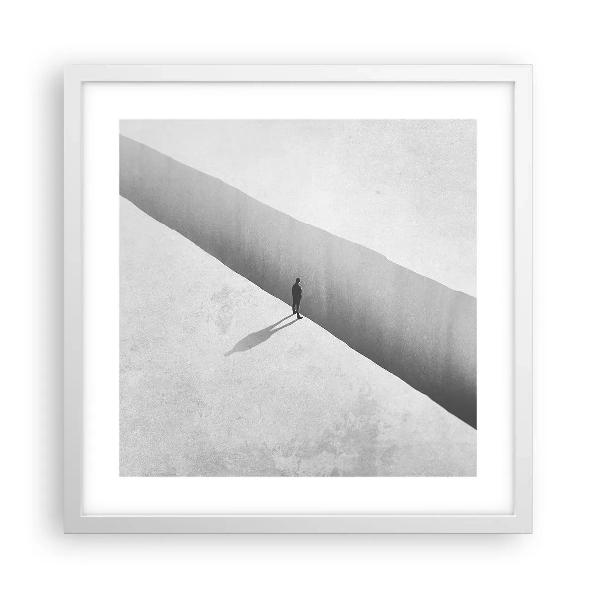 Póster en marco blanco - Sin un destino claro - 40x40 cm