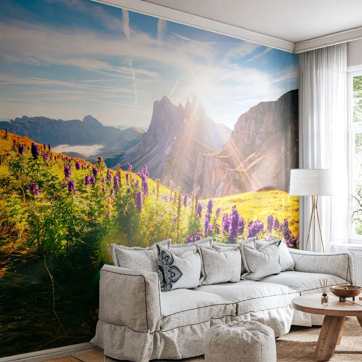 Fotomural Standard Eco - La vida secreta de las hierbas - Paisaje, Montañas, Senderos de montaña - 200x140 cm