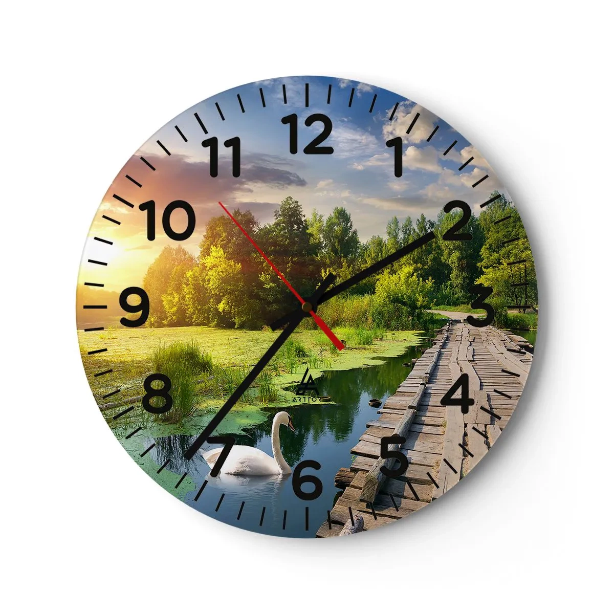 Reloj de pared - Reloj de vidrio - Verano, verano en todas partes - 40x40 cm