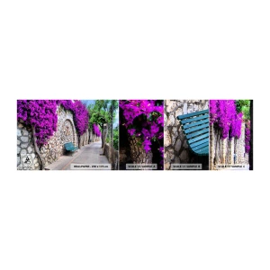 Muestra de fotomural autoadhesivo Deluxe Sticker - Punto de reunión - Ciudad, flores, Italia - 100x30 cm