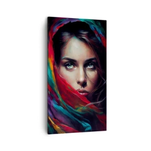 Cuadro sobre lienzo - Impresión de Imagen - Misterio de ojos verdes - 45x80 cm