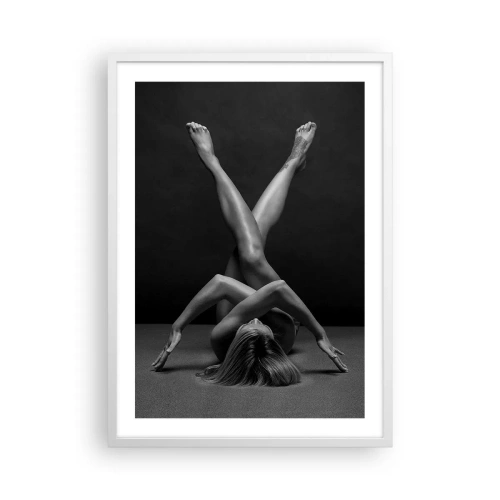 Póster en marco blanco - Geometría al desnudo - 50x70 cm