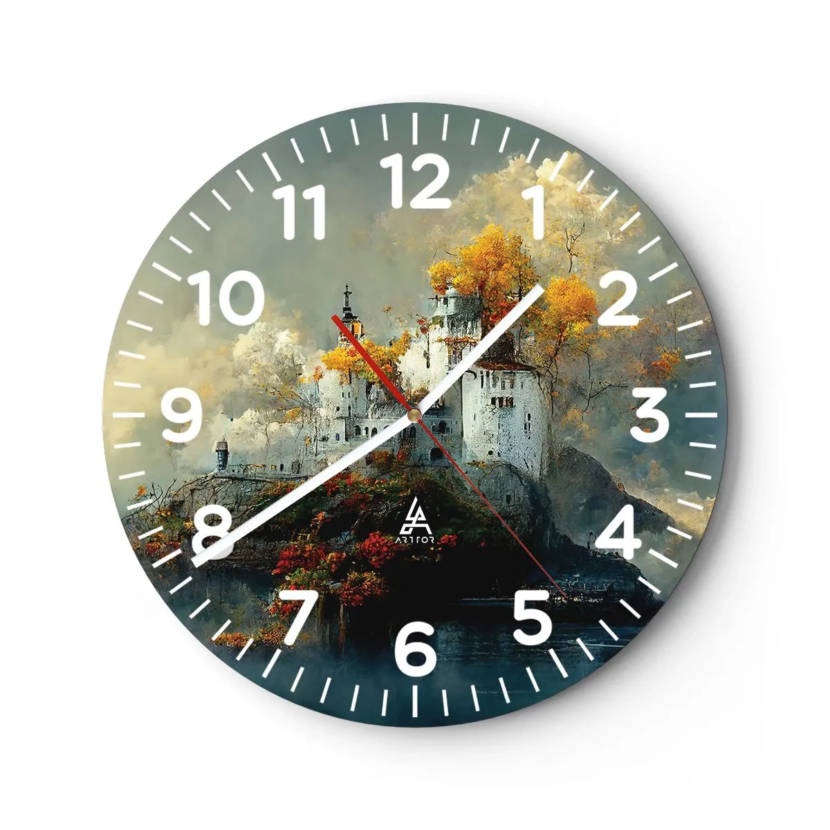 Reloj de pared - Reloj de vidrio - El comienzo de una historia romántica - 30x30 cm
