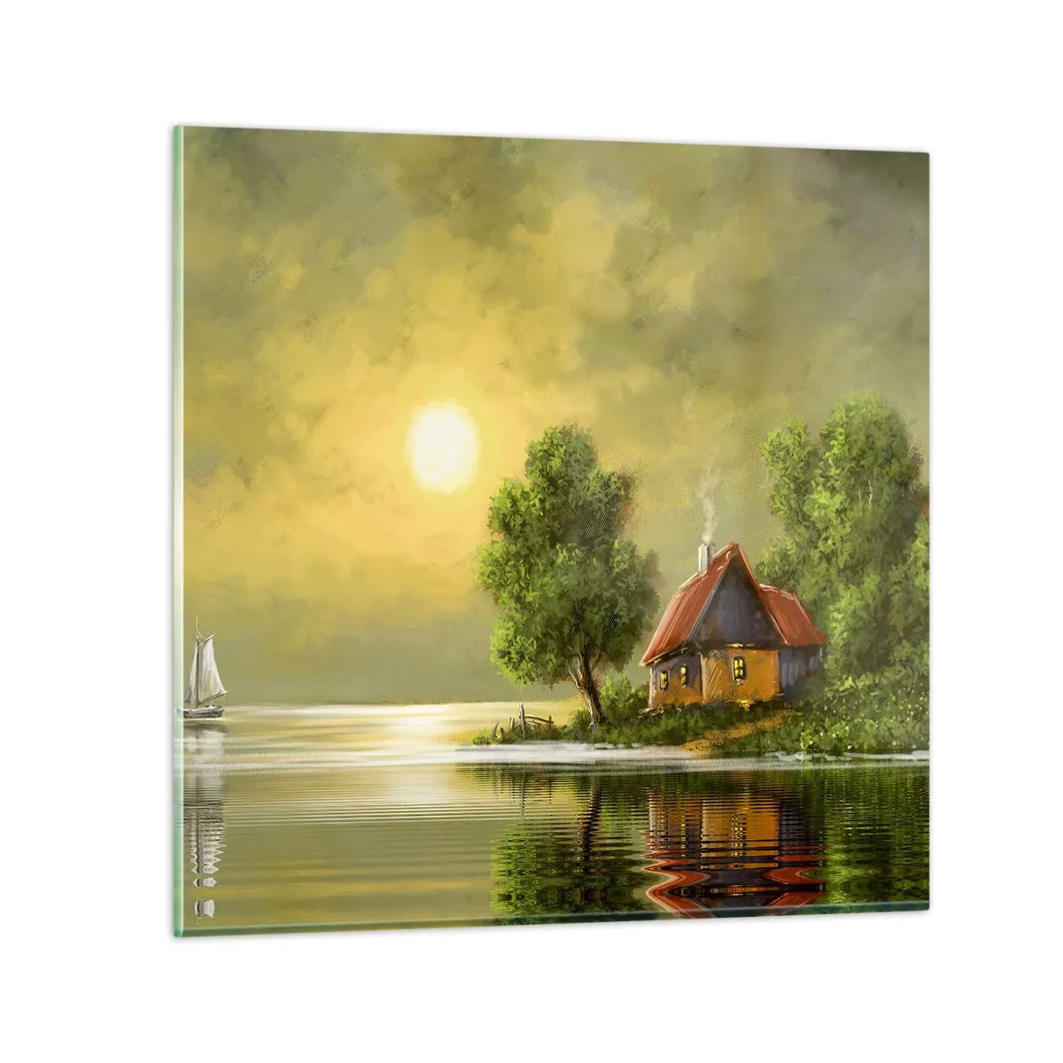 Cuadro sobre vidrio - Impresiones sobre Vidrio - Es hermoso, como salido de un cuadro - 70x70 cm
