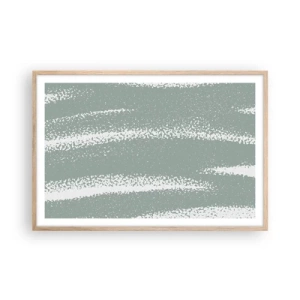 Póster en marco roble claro - Abstracción invernal - 91x61 cm