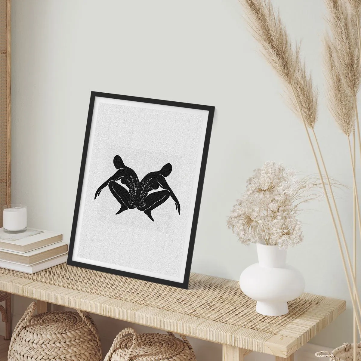 Póster en marco negro - Un alma compartida - 40x50 cm